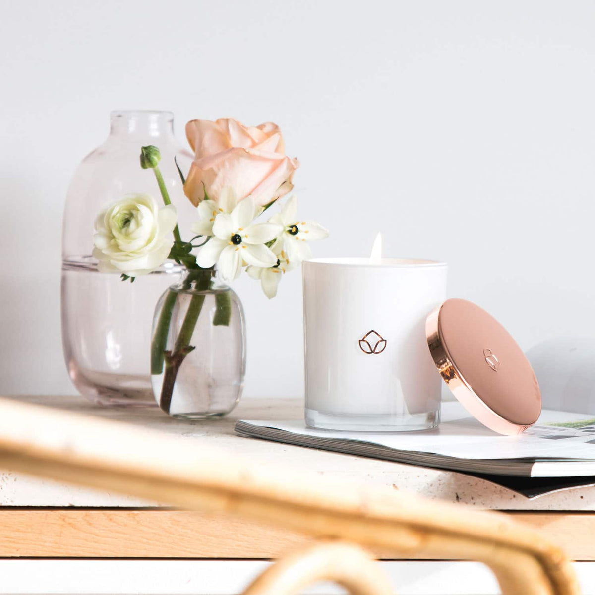 In blood soy candle